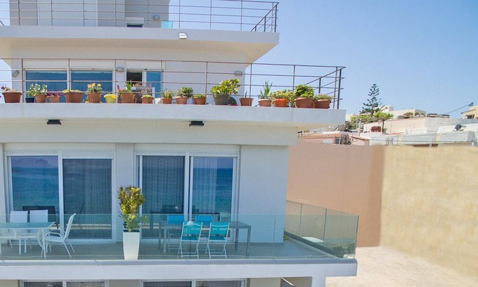 Agii Apostoli Apartamento | Nuevo, Moderno, Frente a la Playa, Junto a todas las comodidades, No se necesita coche, Vista Espléndida