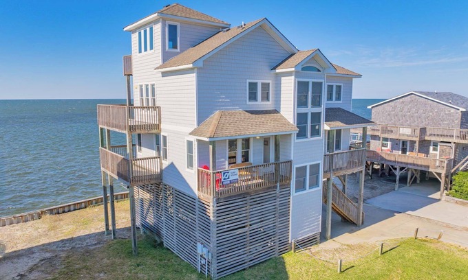 Brigands' Bay Casa | Soundfront Dog Friendly Home with Hot Tub, Game Room, and More!