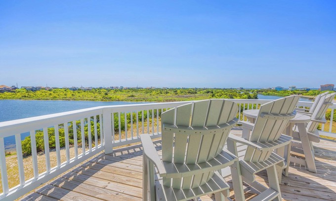 Avon Casa | Soundside Dog Friendly Home w/ Private Pool, Hot Tub, Elevator, and Game Room