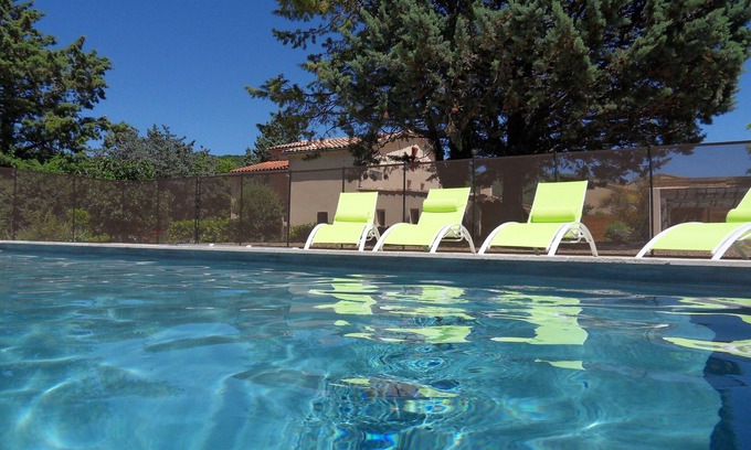 Saint-Maurice-d'Ibie Casa | Casa rural del sur de Ardeche con piscina cerca del arco de Vallon Pont D