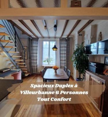 Croix Luizet Apartamento | Spacieux Duplex à Villeurbanne 6 Pers Tout Comfort