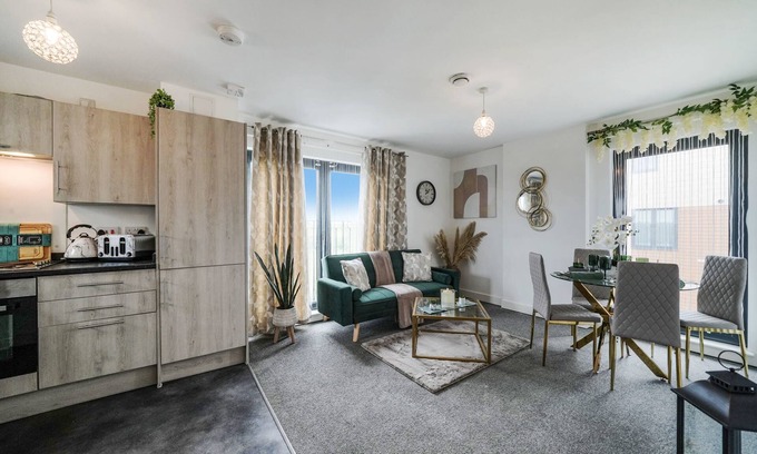 George Green Apartamento | Spacious 2 Bed 2 Bath Flat with Parking in Slough