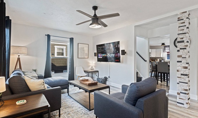 Lansing Casa | Spacious 3BR Getaway Near Downtown & MSU w/ Game Room for a Cozy Winter Retreat