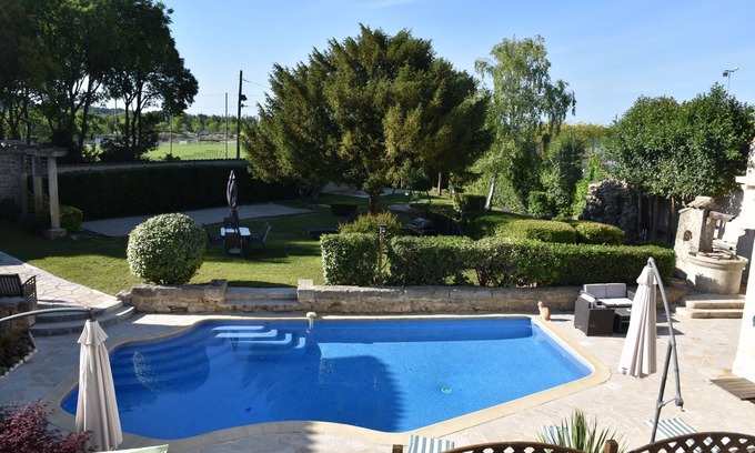 Sommieres Casa | Le Gîte Mathis 105m²: aire acondicionado, piscina y jardín - Sommières