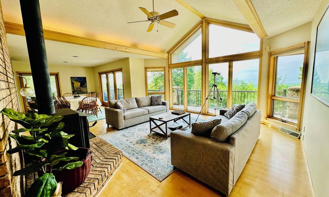 Bayfield Casa | Spacious and Private Cabin with Lake Superior and Madeline Island Views & Sauna