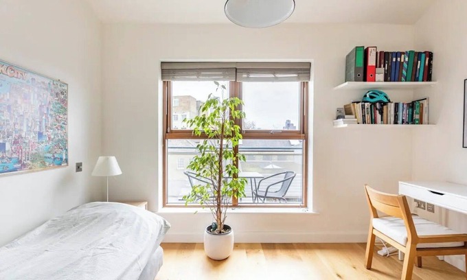 Haggerston Apartamento | Spacious bright top floor apt w/view, gym, courtyard in the heart of Shoreditch