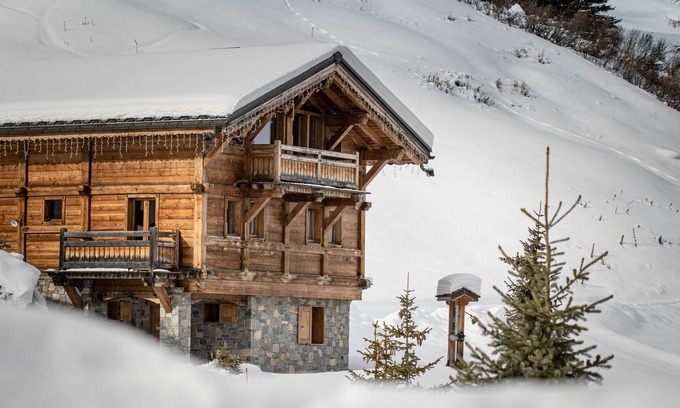 Plagne 1800 Chalet De Esquí | Espacioso chalet con jacuzzi y vista al Mont Blanc, 5 habitaciones, WiFi