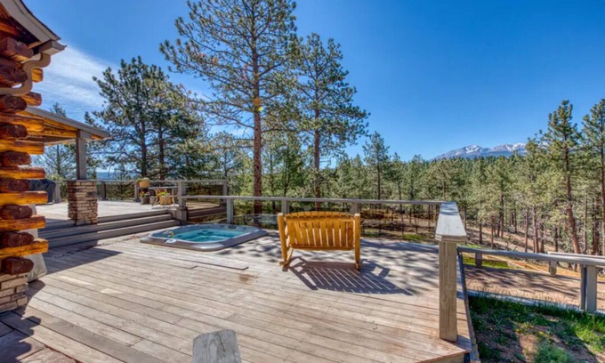 Woodland Park Cabina | Spacious cabin in the woods w/ a private hot tub, deck, & fireplace SUV needed
