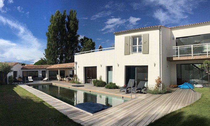 Rivedoux-Plage Villa | Amplia villa contemporánea, luminosa y tranquila, para familias numerosas