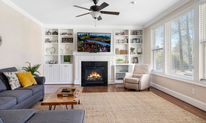 North Raleigh Casa | Spacious Family Getaway ~ Fire Pit~ Private Office