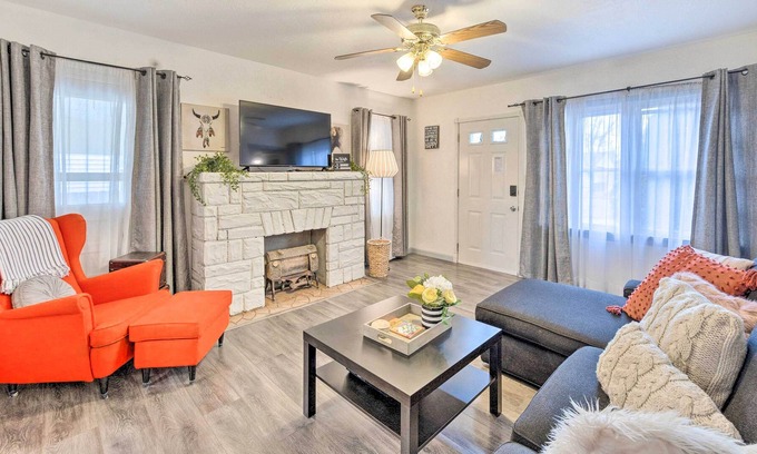 Garden City Casa | Spacious Garden City Home Near Main St w/ Fire Pit