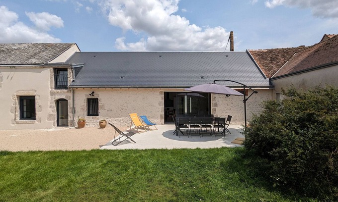 Huisseau-sur-Mauves Cabaña | Gran casa rural espaciosa y moderna con jardín y actividades en Val de Loire
