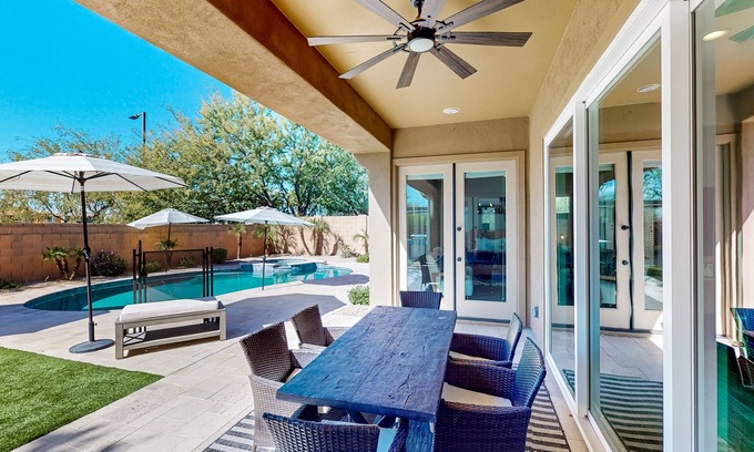 Sonoran Foothills Casa | Spacious home with private heated pool, pool spa, grill, pool table, backyard