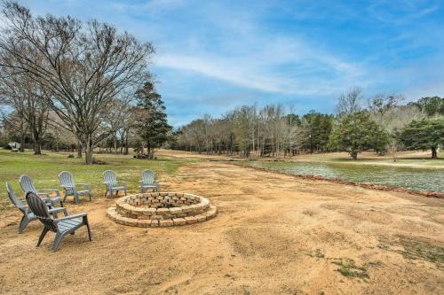 Berryville Casa | Spacious Lakefront Home with Fire Pit and Fun Barn!