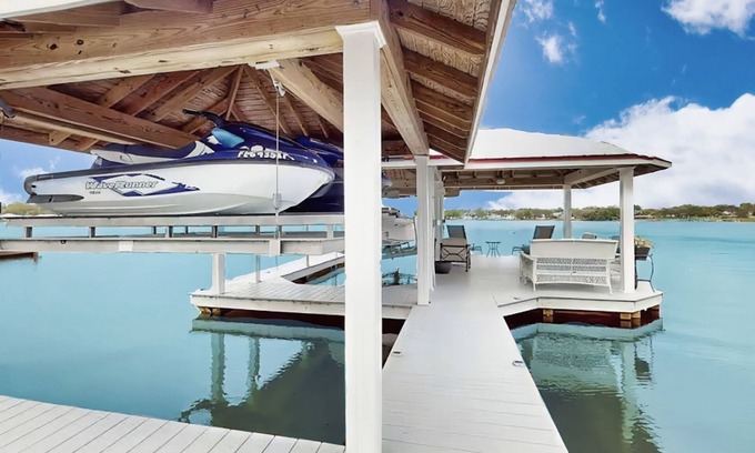 Lake Placid Casa | Spacious lakefront house with private dock , gas grill, deck and patio