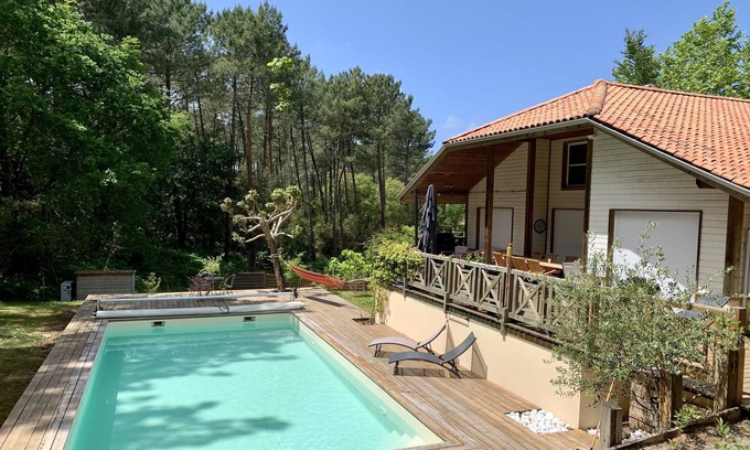 Moliets-et-Maa Villa | Amplia villa 10 PERSONAS CON PISCINA CLIMATIZADA Y WIFI, bicicletas