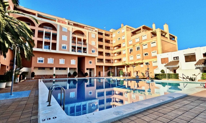 Alcossebre Apartamento | Spain Costa Azahar family apartment. Sea view, Balcony, Pool, Close to the beach