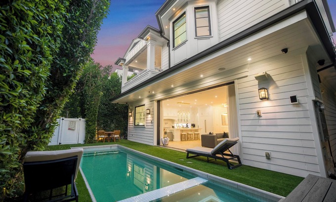 Melrose Casa | Spaulding Ave Farmhouse - Bespoke LA Home w/ Pool & Home Theater