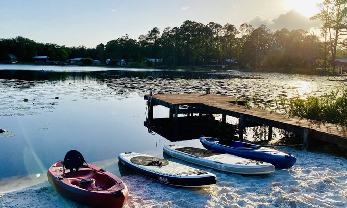 Interlachen Casa | Special Offer!! Sand Lake Retreat! LakeFront w/Private Beach + Tiny House
