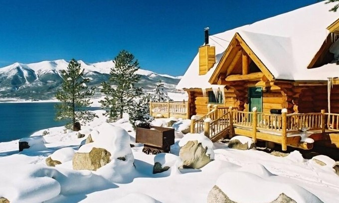 Twin Lakes Casa | Espectacular casa de troncos con vistas a Twin Lakes y el monte. Elbert, carrera L100 disponible!