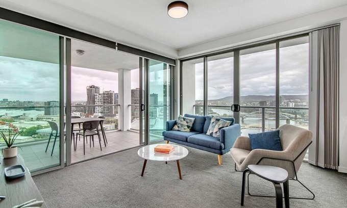 South Brisbane Apartamento | Spectacular River View Apartment