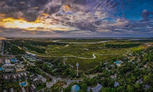 Saint Helena Island Casa | Sprawling Ocean View Home with Massive Deck, Golf Cart Included