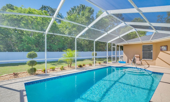 Spring Hill Casa | Spring Hill Home w/ Private Yard & Heated Pool!