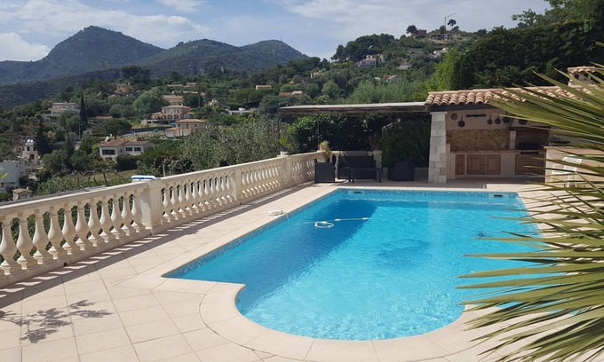 Saint-Andre-de-la-Roche Apartamento | PERMANENTE Casa vista a la piscina wifi mar Aparcamiento