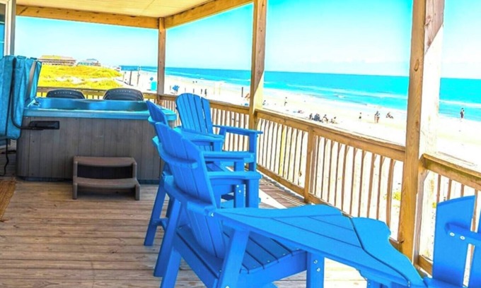Surfside Beach Casa | Starfish Beachfront Swim-Up with HOT TUB