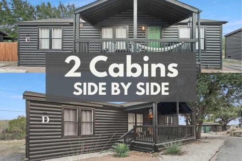 Canyon Lake Casa | Starlight Horizon 2 Cabins CD - Side-by-Side Group Retreat - Pet-Friendly Texas Hill Country Cabins Near Canyon Lake - Pool, Stargazing, Sleeps 16