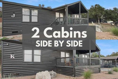 Canyon Lake Casa | Starlight Horizon 2 Cabins JK - Pet-Friendly Texas Hill Country Cabins Near Canyon Lake - Pool, Stargazing, Sleeps 16