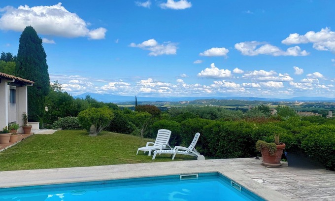 Rochefort-du-Gard Casa | Starters Discount! Luminous Villa Near Avignon, Amazing Views, Huge Pool!