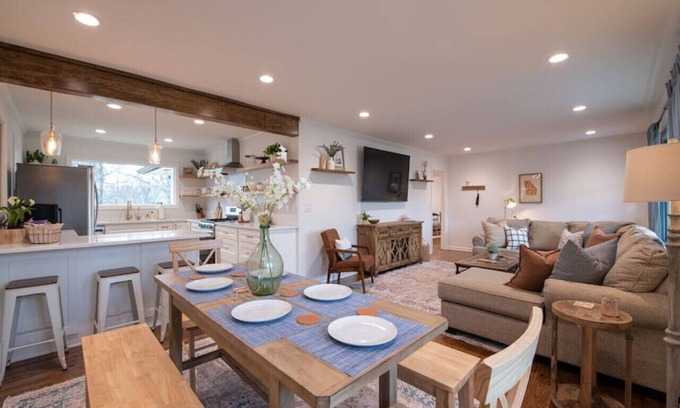 Norcross Casa | Staycation TV Featured "Crossing House" in Downtown Norcross with Chef's Kitchen