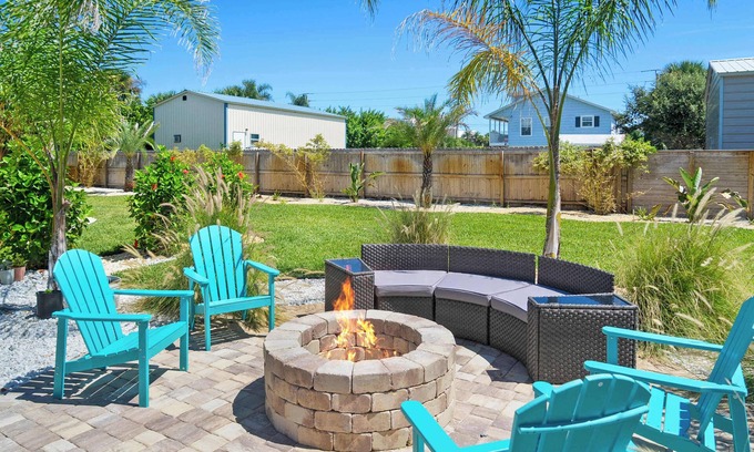 Crescent Beach Casa | Steps to Beach, Patio, Fire Pit, Tropical Oasis