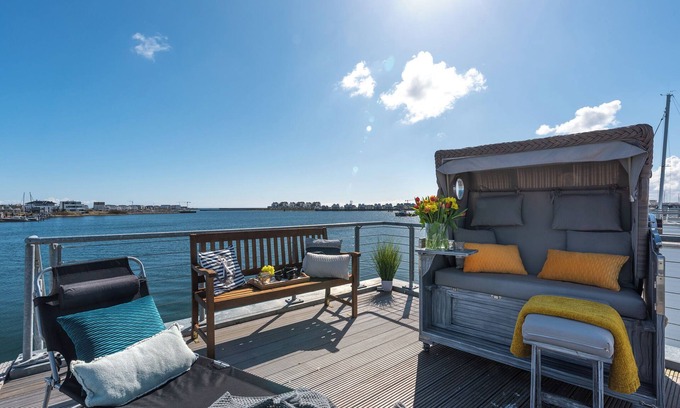 Olpenitz Casa | Nuevo Stoertebeker: solárium, lancha, sauna, vista al mar