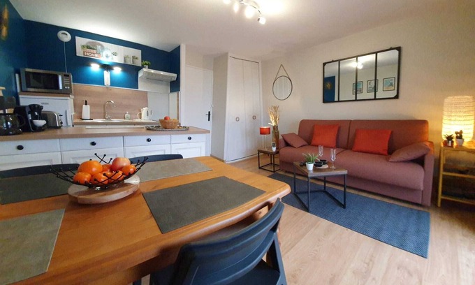 Stella-Plage Apartamento | Studio 1 - 4 pers 300m from the beach with sea view