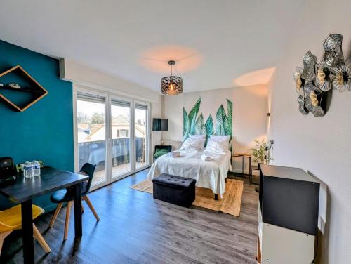 Mulhouse Apartamento | Studio 26 m2 à Mulhouse - Terrasse & Stationnement - Accès UHA & Tram