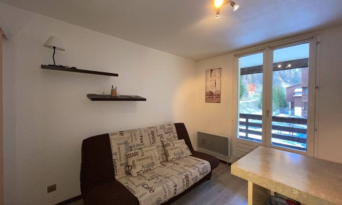 Allos Apartamento | Studio 4 people down the slopes- La Foux d'Allos