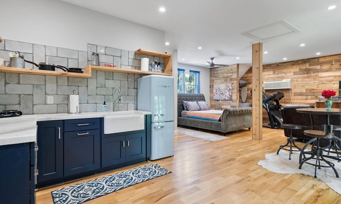 Matthews Casa | Studio above a detached garage away from main house on a private lot.
