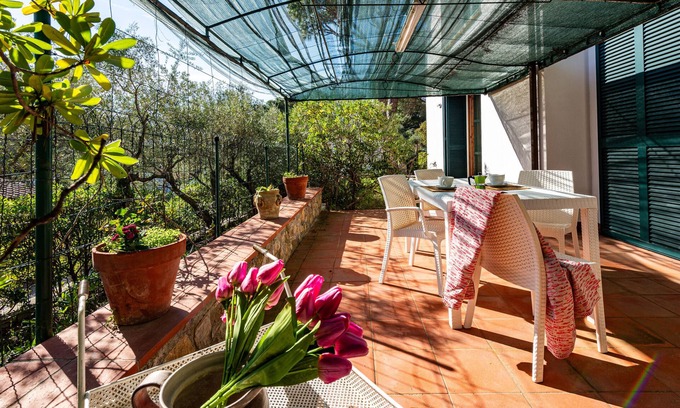 Campo nell'Elba Apartamento | Apartamento estudio 'Loft Paola' con terraza privada, jardín privado y balcón