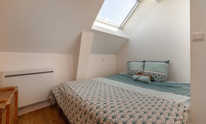Merlevenez Apartamento | Apartamento-estudio 'Gwenn Ha Du' con jardín compartido y Wi-Fi