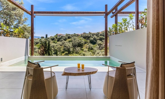 Katomerion Apartamento | Estudio 'Studio Yvonne' con piscina privada, Wi-Fi y aire acondicionado