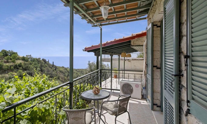 Drimonas Apartamento | Estudio 'Con vistas al mar' con vistas al mar, Wi-Fi y aire acondicionado