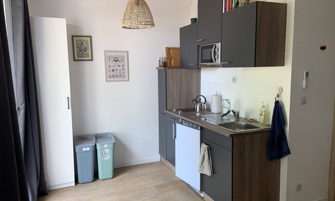 Soustons Apartamento | Studio au Calme Donnant sur un Airial , Proche lac 1min et Océan 8min, Climatisé