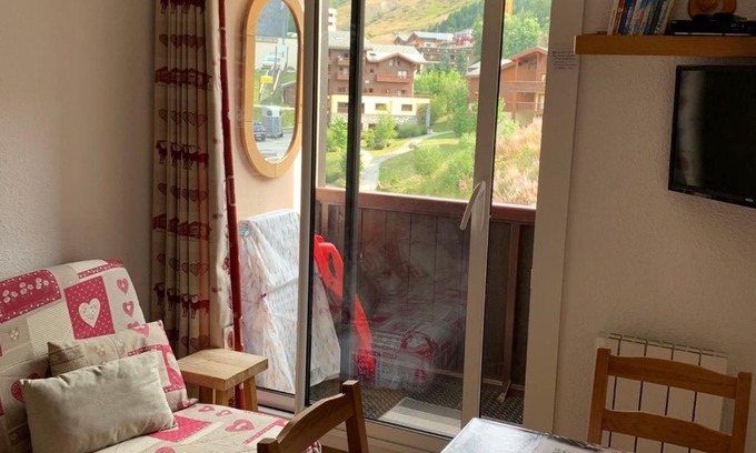 Les Menuires Apartamento | Studio avec Cabine aux Pieds des Pistes, Animaux Admis - FR-1-574-27