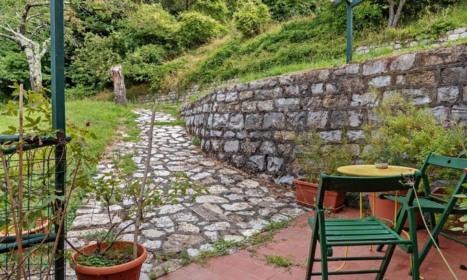 Castiglione Chiavarese Apartamento | Estudio 'Bilocale' con vistas al mar y jardín compartido