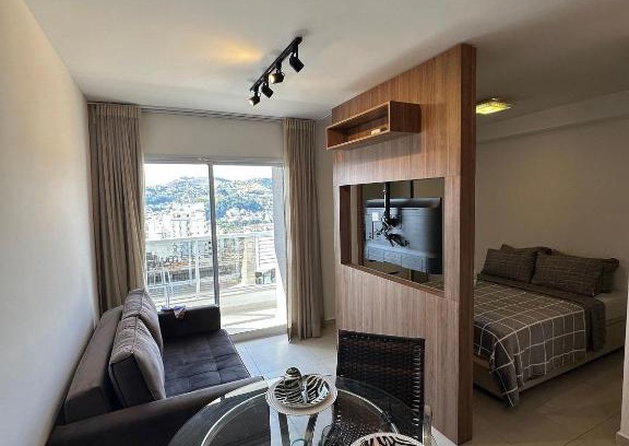 Centro Apartamento | Studio Be Happy! piscina academia coz completa