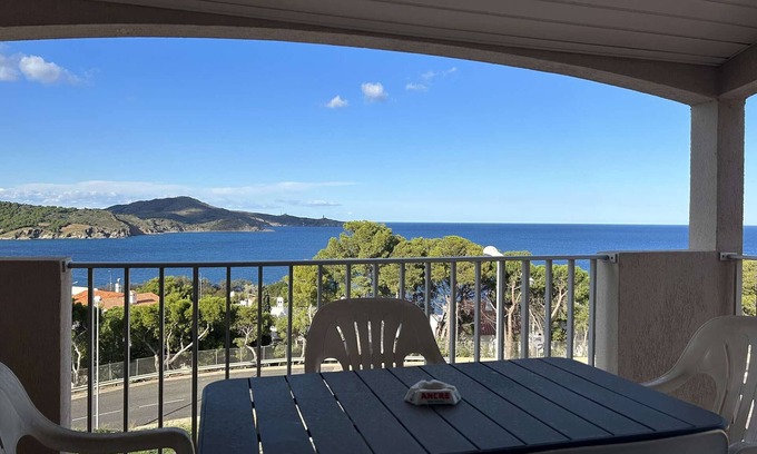 Banyuls-sur-Mer Apartamento | Estudio cabina Banyuls-sur-Mer con balcón, aire acondicionado, parking y WiFi