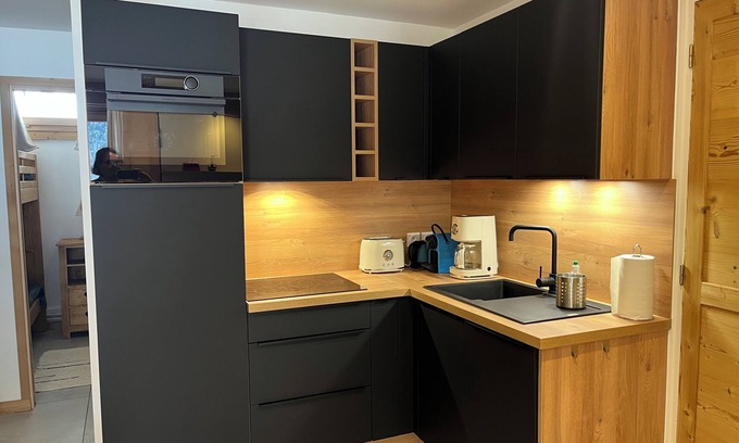 Ceillac Apartamento | Studio cabin CEILLAC south-facing terrace, ideal for families