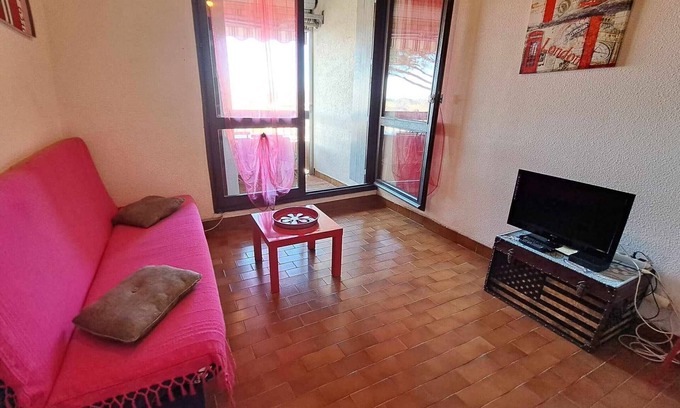 Marseillan Plage Apartamento | Estudio Cabina Mezzanine Cerca Playa con Terraza y Aparcamiento Privado en Marseillan